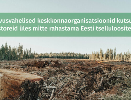 Keskkonnaorganisatsioonid kutsuvad investoreid üles mitte rahastama Eesti tselluloositehast